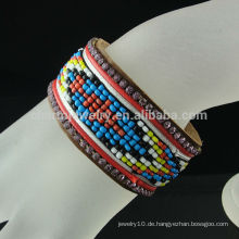 Großhandelsneues Armband-Brasilien-Art-Knopf-Leder-Armband BCR-017-1
